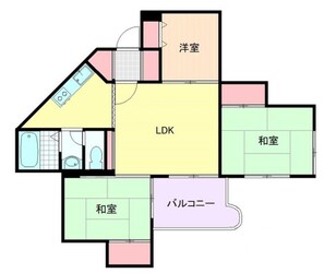 武蔵野グリーンタウンD棟の物件間取画像